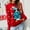Red, variant on AOOCHASLIY 2023 Womens Sweater Women's Long Sleeved Round-neck Christmas Print Sweater Casual Pullover Top