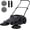 Black, variant on Walk-Behind Hand Push Floor Sweeper, 25.6 in Sweeping Width Manual Non-Electric, 5-Gallon Waste Container, Adjustable Folding Handle for Garage, Workshop, Driveway, Patio