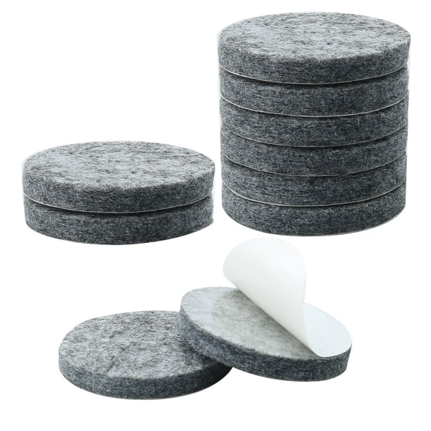 Uxcell 2" Almohadillas redondas autoadhesivas antideslizantes de fieltro para proteger mesas y pisos, paquete de 10