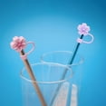 thumbnail image 5 of JGJJUGN Silicone Straw Cap Cover, Reusable Straw Topper, Splashproof Drink Straw Lid, Cute Flower Design, Fits 9-11mm Straws, Outdoor Travel Use, 1pc, 5 of 9