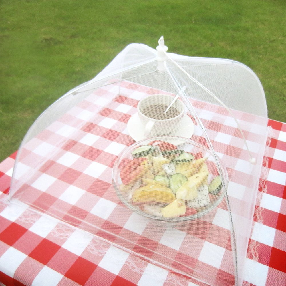 Food Cover Tent, Coolmade (6 Pack) Pop-Up Mesh Cover Reusable and  Collapsible Large Outdoor Mesh Table Cover Umbrella Screen Food Protector  Covers For Bugs, Parties Picnics, BBQs 