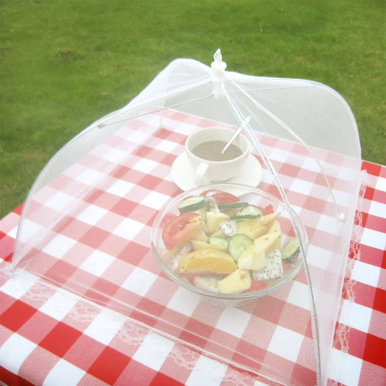 Onarway 3 Pack Food Covers 12 Inch Pop-Up Encrypted Mesh Plate Serving  Tents, Fine Net Screen Umbrella for Outdoors, Parties, Picnics, BBQs,  Reusable