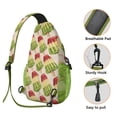 thumbnail image 3 of Colorful Ice Cream Pattern Sling Bag - Anti-Theft Crossbody Chest Bag for Hiking, Biking & Travel - Spacious & Organized with Durable Comfortable Design, 3 of 6