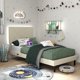 thumbnail image 1 of HOMYLIN Cama Individual, 195*99cm Base Twim con Cargador USB Type C para Recamara Individual con Respaldo, 1 of 5