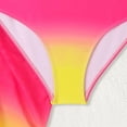 thumbnail image 4 of Girls 2 Piece Swimsuit, Gradient Color Print Two Piece Bathing Suit with Ruffle Skirt, Sleeveless Swimsuit Set for Beach, Pool Party, Swim Class, 4 of 8