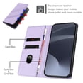 thumbnail image 4 of Wallet Leather Case For Samsung Galaxy A37 5G 6.7",with Card Holder, Shockproof ,Kickstand ,Embossed Multifunctional Magnetic Phone Case,Purple,For Galaxy A37 5G, 4 of 7
