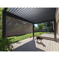 thumbnail image 3 of Wind Resistant Manual Side Shade/Screen for Villa Pergola, 10 ft., Dark Gray, 3 of 6