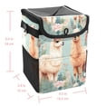 thumbnail image 5 of Alpaca Mini Trash Can Car Garbage Can Car Trash Can - Foldable with Lid, Leak-Proof, Hanging Storage Bag, 5 of 6