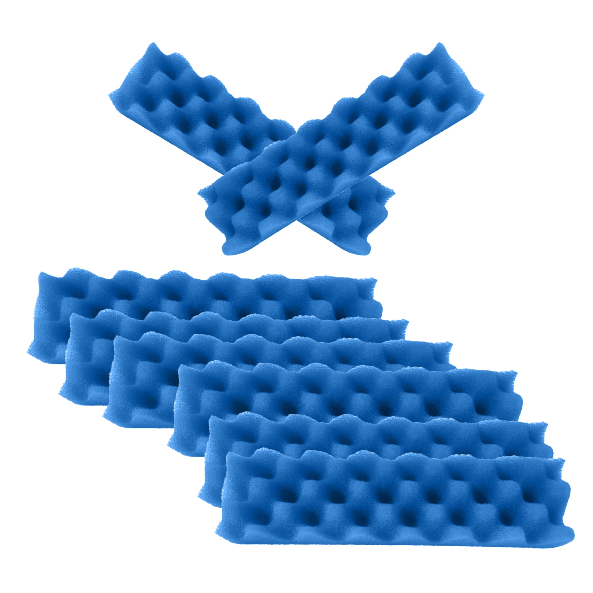 TropicAqua Blue Foam Filter Pads Replacement Compatible with Fluval 406, 407 Aquarium Bio Sponge (Pack of 12)