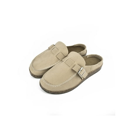 

Crocowalk Women s Slider Buckle Sandals Clogs Slip on Flat Shoes Summer Outdoor