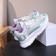 thumbnail image 5 of HUANBAI Breathable Mesh Sneakers For Girls With Sparkling Lightweight Comfortable Running Shoes For All Seasons ,(7-8 Years Silver) Size ,13, 5 of 5