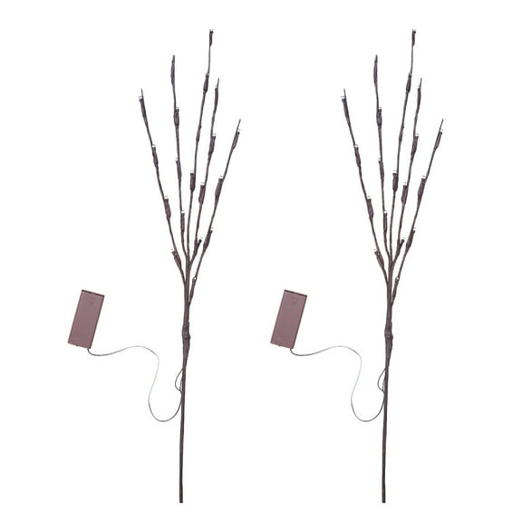 Niceauty Modern Design Lamp Purple Plastic 2Set 28.3x3.9x0.4In