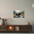 thumbnail image 5 of ZHONGYUTONG Bison Canvas Wall Art American Buffalo Pictures Wall Decor Wilderness Animal Painting Print for Living Room Decor Framed (12.00" x 18.00"), 5 of 5