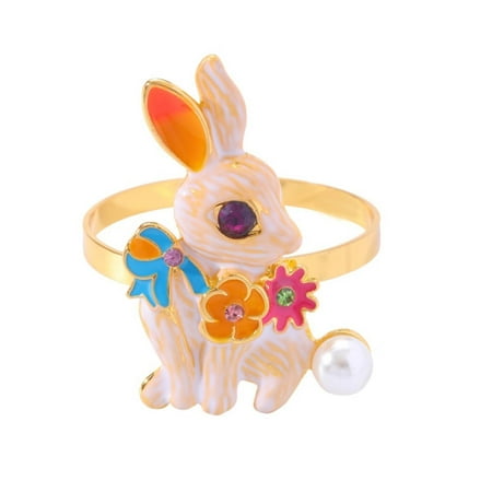 

Easter Napkin Ring Beautiful Decorative Napkin Ring Alloy Napkin Buckle Table Decoration