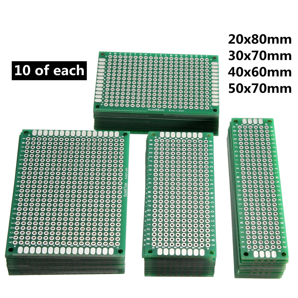 5pcs Prototype PCB Double Side Bread board Tinned Universal 40x60 mm FR4 New