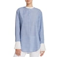 thumbnail image 1 of Joie Womens Betra Button Down Blouse, Blue, Large, 1 of 1