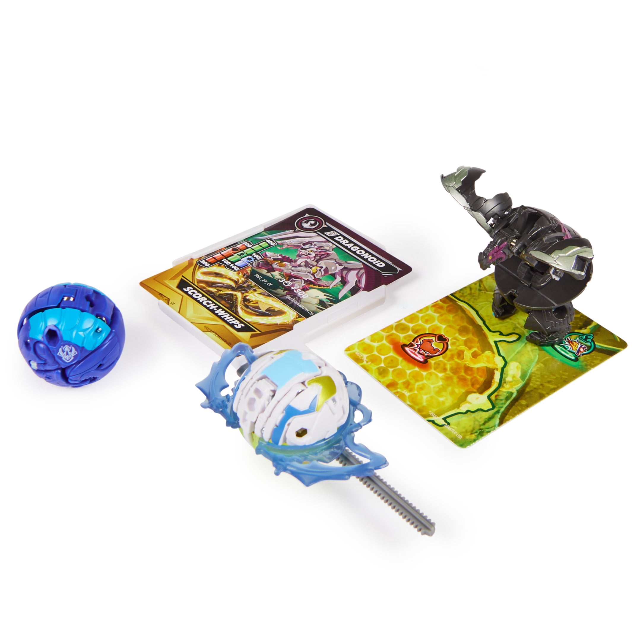 Bakugan Starter 3pk Spinning Action Figures, Mantid Dragonoid Trox