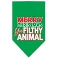 thumbnail image 3 of Christmas Pet and Dog Bandana Screen Printed, "Merry Christmas, Ya Filthy Animal", 3 of 10