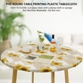 thumbnail image 3 of Elastic Edged  Tablecloth Waterproof Oil-Proof Elastic Edged Flannel Backed  Table Cover, 3 of 8