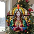 thumbnail image 2 of Beautiful Ornament, Religious Art Home Decor, Colorful Church Window Decoration, Handcrafted Christmas Gift, Holiday Keepsake, Xmas Tree Hanging Decoration, Seasonal Gift Idea, Col, 2 of 5