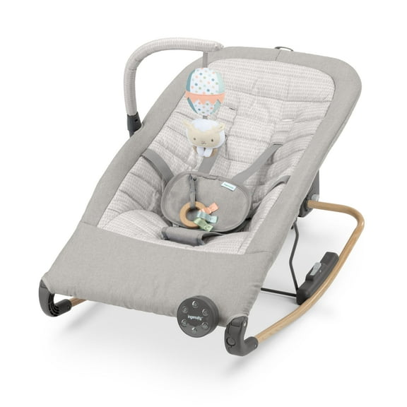 Ingenuity Keep InMotion Automatic Baby Rocking Seat for Ages 0-6 Months, Soulful Skies, Gray