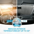 thumbnail image 3 of BDK Silver Glitter Windshield Sun Shade - Car Sun Visor Sun Shade for Windshield - Car Window Shades for SUV & Truck - Dash Cover Sun Protection Window Shade Accessories - 58" x 27", 3 of 9