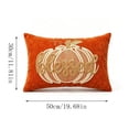 thumbnail image 3 of Fall Lumbar Throw Pillow with Pumpkin Embroidered Design for Sofa Bedroom and Harvest Decor, 3 of 6