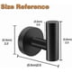 thumbnail image 5 of Towel Hooks 4 Pack Black Bathroom Towel Hook Bathroom Hooks Brushed Nickel Robe Hook for Cabinet Closet Door Towel Hook for Bathroom, 5 of 5