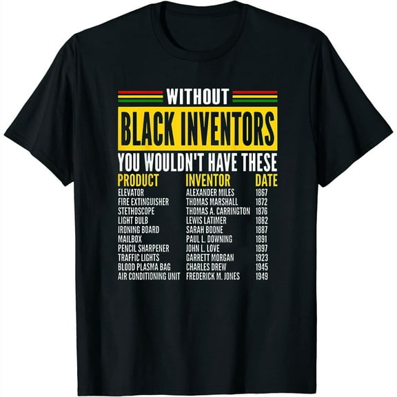 History Of Forgotten Black Inventors Black History Month T-Shirt