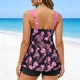 thumbnail image 6 of HAPIMO Tankini Swimsuits for Women Two Piece Modest Bathing Suits Flowy Floral Print Swim Top with Boyshorts Summer Swimwear Sets for Beach Pool Vacation Multicolor XXL, 6 of 7
