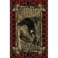 thumbnail image 1 of Mayberry Rug LK7650 5X8 5 ft. 3 in. x 7 ft. 7 in. Lodge King Lazy Bear Area Rug, 1 of 1
