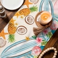 thumbnail image 3 of Coastal Beach Table Runner 70 Inches, Summer Tropical Plants Ocean Sea Beige Bed Runner Dresser Scarves Tabletop for Indoor Outdoor Parties/Ceremony/Banquet, 13" x 70", 3 of 9
