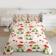 thumbnail image 2 of Castle Fairy Preppy Children Green Frog Twin Comforter Sets,Red Mushroom Bedding Set, 2 of 8