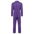 thumbnail image 4 of Jowowha Men's One Piece Work Overalls Lightweight Mechanics Workwear Button Up Long Sleeves Jumpsuit Purple M, 4 of 5