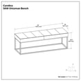 thumbnail image 7 of Simpli Home Candice 56 inch Wide Contemporary Modern Rectangle Ottoman Bench in Tan Genuine Leather, 7 of 7