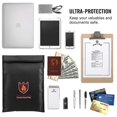 thumbnail image 2 of Fireproof Document Bag 15 X 11 Inches Silicone Fire Resistant Bag, 2 of 5