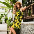 thumbnail image 5 of Defioc Sunflowers In Vintage Pattern Women's Summer Dresses 2025 Beach Casual Sleeveless Tank Loose Sundress Beach Vacation Clothes with Pocket -3X-Large, 5 of 7