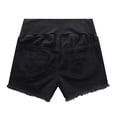 thumbnail image 6 of Pounoo Women's Maternity Shorts Over Belly Frayed Detail Denim Shorts Summer Style Breathable Relaxed Fit Maternity Shorts Gift, 6 of 8