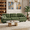 Green, variant on Eyisean 100" Modular Sectional Sofa with 4 Pillows, Pom-Pom Trim Quilted Tufted Cushion Ergonomic Design, 3-Seater Modern Chenille Cloud Couch with Deep Seat for Living Room & Office, Easy Assembly