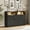 Black, variant on 7-Drawer Dresser with LED Lights & Charging Station,Wooden Storage Organizer with Open Shelves,Chest of Drawers for Entryway Bedroom
