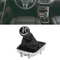 Gear Shift Knob Boot Set 5 Speed PVC Leather Durable Gearstick Shifter Lever Gaiter Kit Black