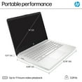 thumbnail image 3 of HP Newest 14" Laptop, Slim Light Laptop Computer for Students and Business, Intel 12th N150,1 Year Office 365, Webcam, HDMI, WiFi,8GB RAM,256GB Storage(128GB eMMC+128GB SD) Windows 11 Home, 3 of 7