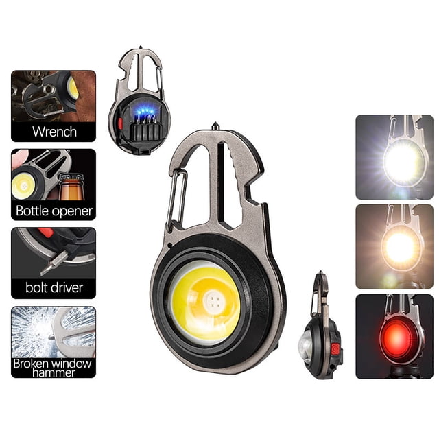 Ganfancp -Pequeño Mini Led-Emisor Pequeña Linterna Llavero Fuerte- Linterna Portátil Ofertas Flash 1X Llavero Luminoso