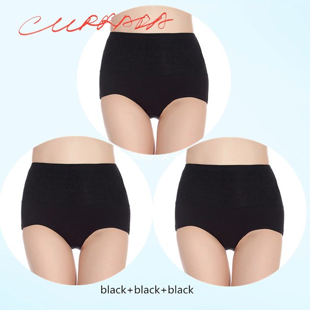 Bragas con control de cintura alta para mujer, ropa interior adelgazante, control de cintura y abdomen para recuperación posparto, bragas con control de barriga, 4XL, 3 uds./lote