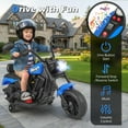 thumbnail image 2 of Gymax Kids Motorcycle w/Headlight Music Training Wheels Foot Pedal for Boys Girls Navy, 2 of 10