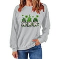 thumbnail image 4 of Charella Sweatshirts for Women St Patricks Day Decorations Long Sleeve Crewneck Tops 2024 Trendy T-shirt,Gray,M, 4 of 5