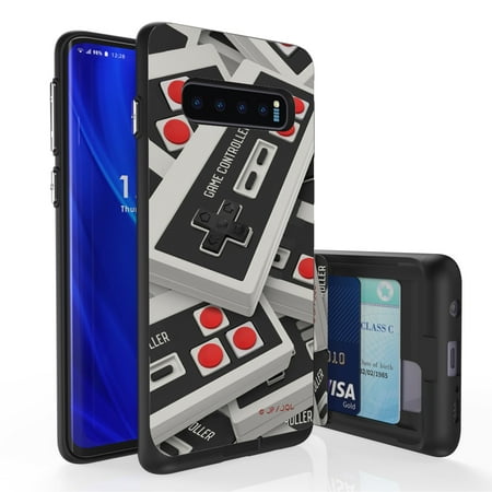 Galaxy S10 Case, PimpCase Slim Wallet Case + Dual Layer Card Holder For Samsung Galaxy S10 [NOT S10e OR S10+] (Released 2019) Game (Best Game Releases 2019)
