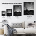 thumbnail image 4 of Time Lapse Night Sky Star Trails Across The Night Sky Black White Desert Cactus Artwork Framed Wall Art Print A4, 4 of 5