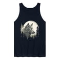 thumbnail image 3 of Instant Message - Wolf Moon - Men's Sleeveless Graphic Tank, 3 of 6