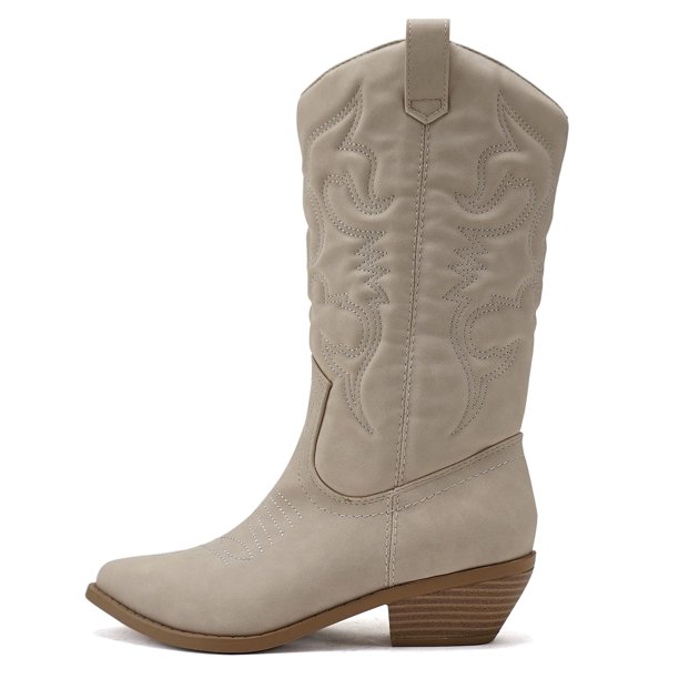 Soda Women Cowgirl Cowboy Western Stitched Boots Pointy Toe Knee High